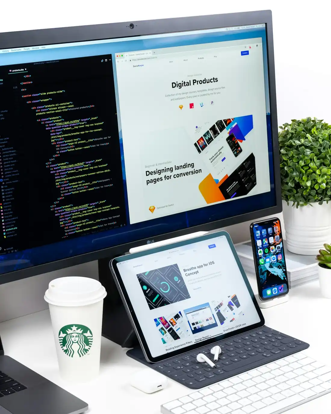 Illustrative photo of a website design
